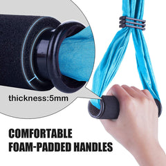 FrenzyBird Yoga Swing Yoga Flying Yoga Hammock with Ceiling Anchors for Gym Home Hanging - Blue