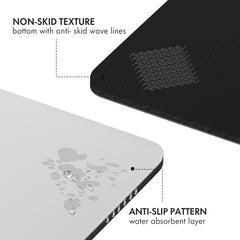 FrenzyBird 5mm PU Rubber Yoga Mat with Carrying Strap and Alignment System - White
