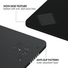 FrenzyBird 5mm PU Rubber Yoga Mat with Carrying Strap and Alignment System - Black