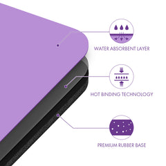 FrenzyBird 5mm PU Rubber Yoga Mat with Carrying Strap and Alignment System - Purple