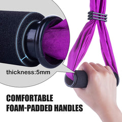 FrenzyBird Yoga Swing Yoga Flying Yoga Hammock with Ceiling Anchors for Gym Home Hanging - Purple