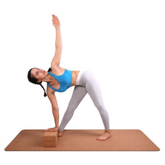 FrenzyBird Solid Cork Yoga Blocks High Density 2 Pack