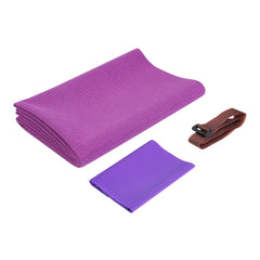 FrenzyBird 1mm Travel Yoga Mat/Towel with Mat Bind and Elastic String - Purple