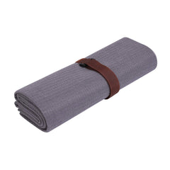 FrenzyBird 1mm Travel Yoga Mat/Towel with Mat Bind and Elastic String - Gray