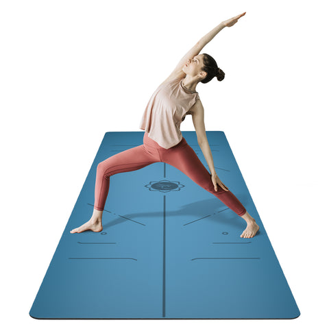 Multifunctional Blue Bohemian Pattern Pilates Yoga Mat Shoulder