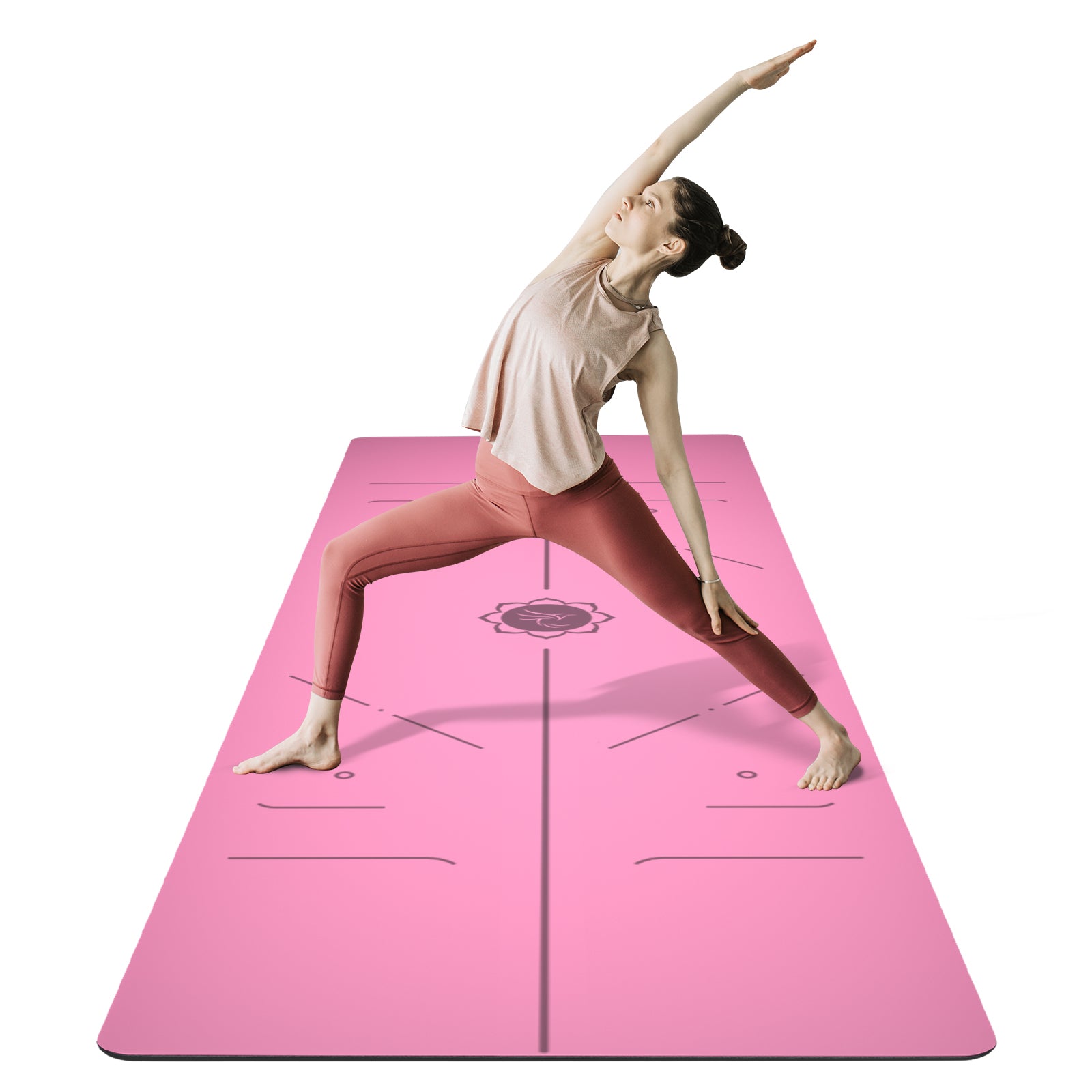 Buy OBSESSIONS Reversible Yoga Mat with Carrying Strap Pink and