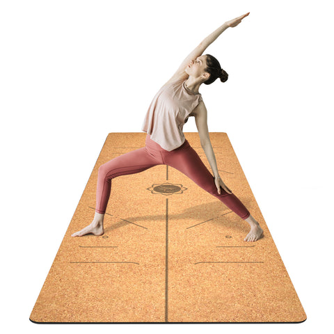 Everyday Yoga Cork Yoga Mat 72 x 26 Inch 5mm