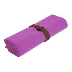 FrenzyBird 1mm Travel Yoga Mat/Towel with Mat Bind and Elastic String - Purple
