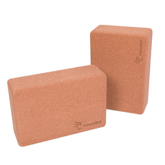 FrenzyBird Solid Cork Yoga Blocks High Density 2 Pack